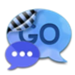 gosms soft blue theme android application logo